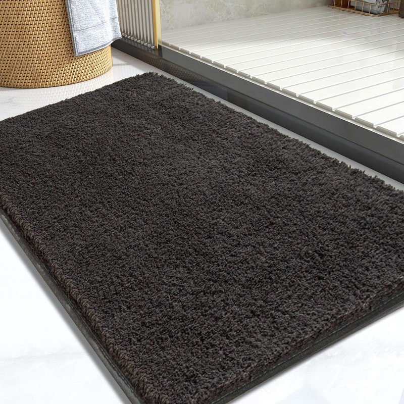 Myting Grey Bath Mat 40x60 cm Super Absorbent Bath Mats
