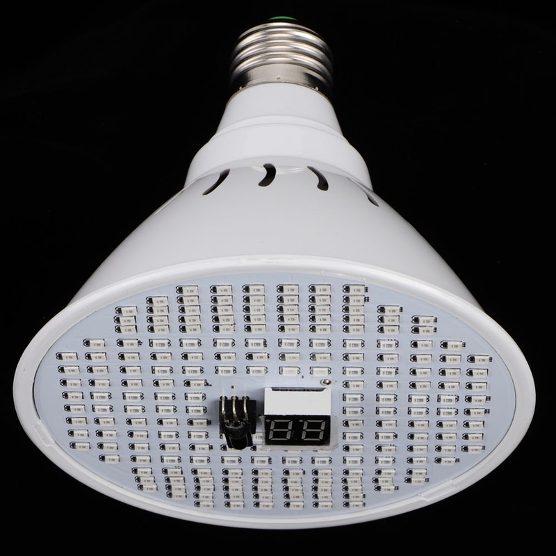12W E27 LED Timing Plant Growth Light Bulb Indoor Greenhouse