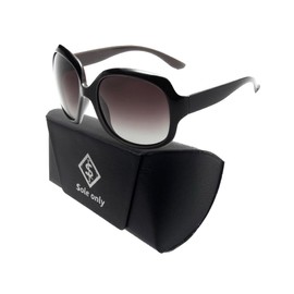 $ole only UV400 Sole-Only Sunglasses, Small Face Effect, Large, Eyewear for Driving, Backlight, Sunglasses Case, Fashionable, Stylish, Black, Brown, Men's, Women's, Unisex, black (brown lens)