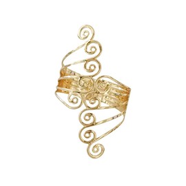 Caiyao Wings Boho Upper Arm Bracelet Cuff Bangle Gold Silver Angel Wings Open Upper Arm Bangle Bracelet Adjustable Armband Jewelry for Women-Gold C