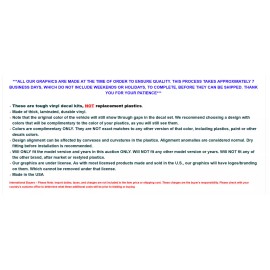 AMR RACING ATV Decals Graphics Stickers For Yamaha Raptor 350 2004-2014 REAPER W