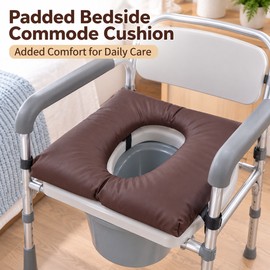 Bedridden Elderly Toilet Seat Cushion for Bedside Toileting – Soft Padded Support for Senior Daily Care