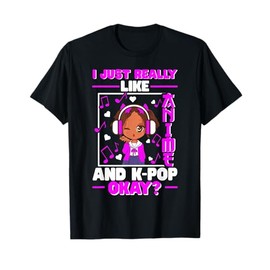 Anime K Pop African American Black Girl Kpop Music T-Shirt