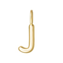 SCAMPER & CO .925 Sterling Silver 18K Yellow Gold Plated J Alphabet Letter Charm - Hypoallergenic & Nickel-FreeCharms for Bracelets, Perfect for Custom Bracelets & Necklaces Combinations