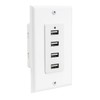 RecPro RV Wall Mount USB Charger with Wall Plate |
