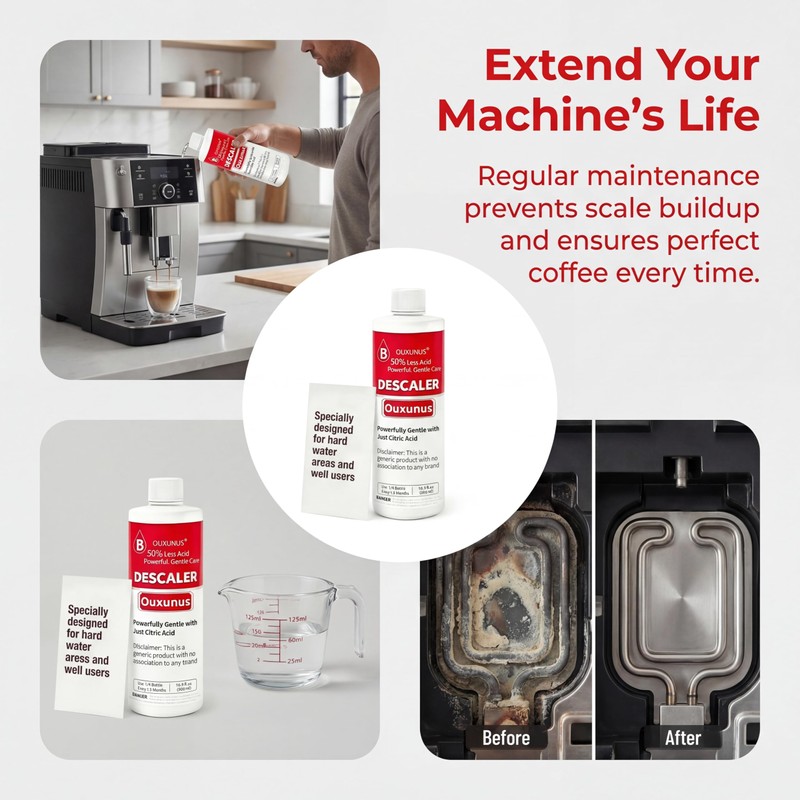 Ouxunus Gentle Descaling Solution Compatible with Breville Descaling solution &