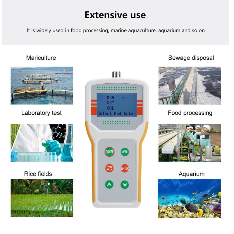 JPB‑607A DO Meter Dissolved Oxygen Detector Water Tester for Aquaculture