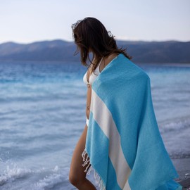 MyStilo® Beach Towel Sauna Towel XXL - Thick, Soft Bath Towel 100 x 200 cm, Quick-Drying - Premium Hammam Towel, Towel for Men, Women, Yoga and Fitness with Diamond Pattern (Dark Turquoise)