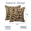 Cheer Collection Set of 2 Leopard Print Throw Pillows -