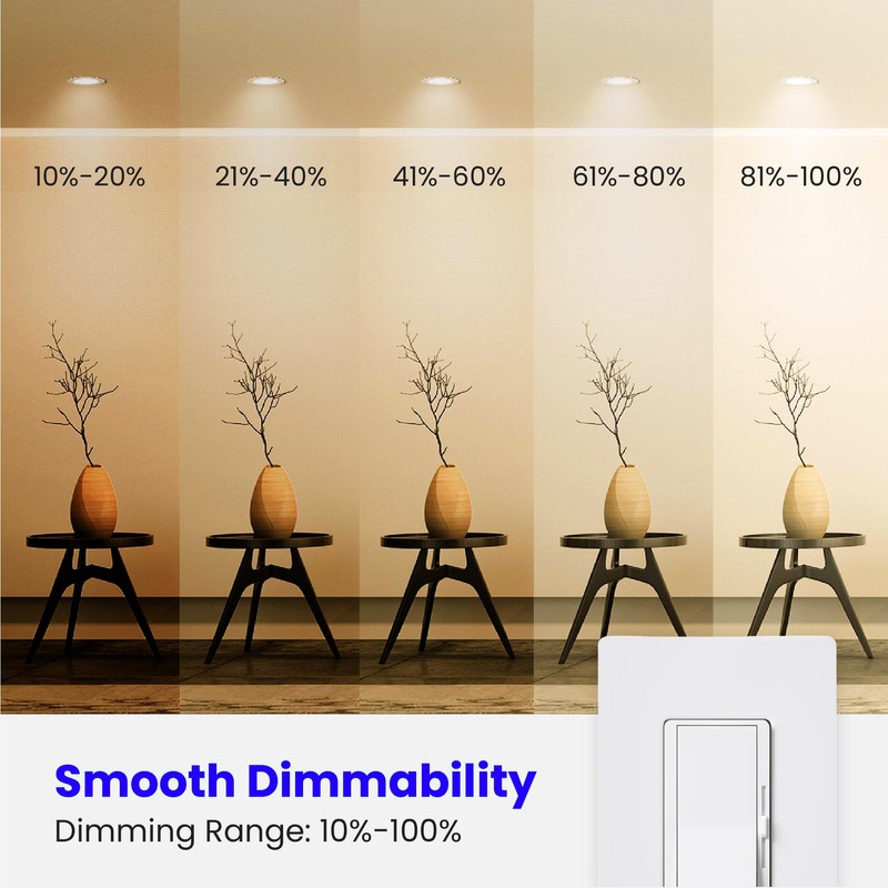 Feit Electric LED BR30 Light Bulbs, 65W Equivalent, Dimmable, 10
