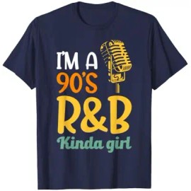 I'm a Men's 90's R&B Hip Hop T-ShirtColor: Womens plus-navy blue, Size: 2 XL