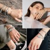 KUOAEAYE - Set 4 Pulseras Para Mujer Con Zirconias Ajustables