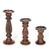 Candle Holders for Pillar Candles, Wooden Table Centerpiece, Set of