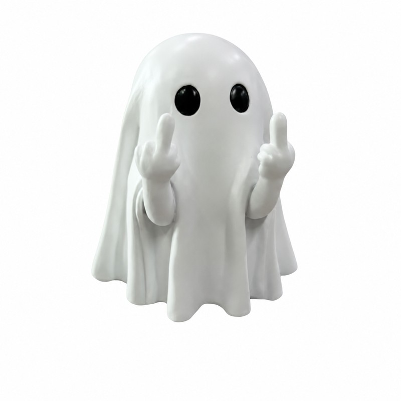 Funny Ghost Halloween Decoration Figurine for Home Display – Cute