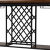 Baxton Studio Vintner Industrial Pub Table with Built-in Wine Cage,