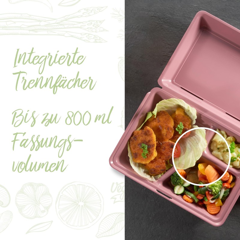 elastoREuse - Reusable food box 0.8 l 2-part - sustainable