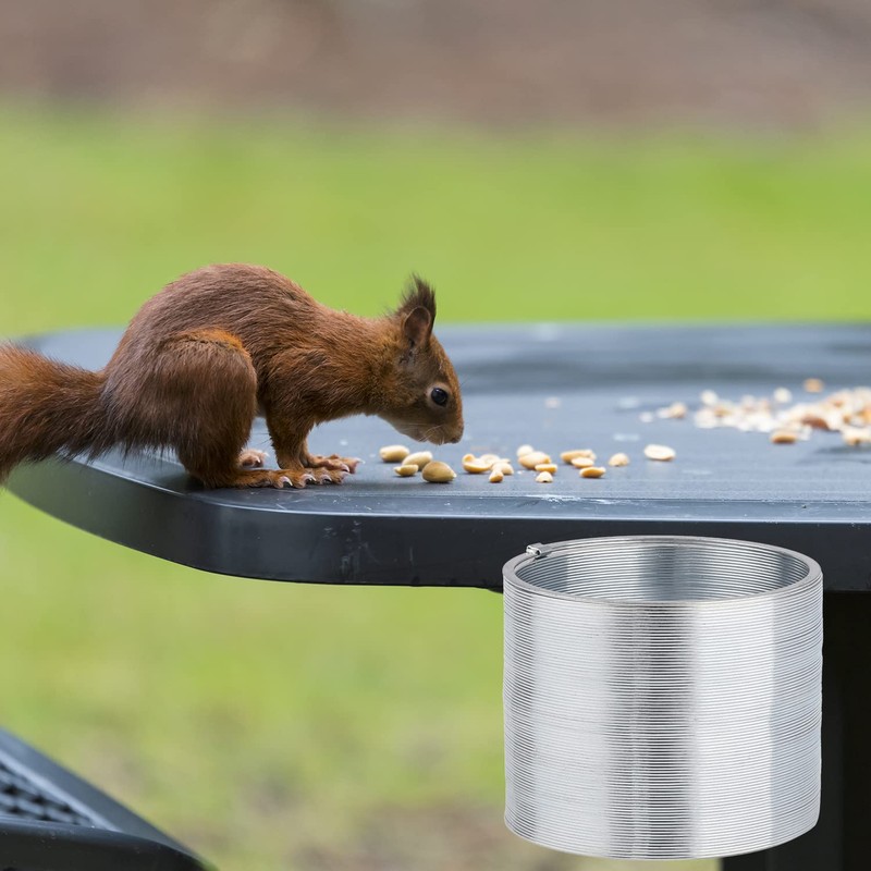 MFUOE Squirrel Proof Spring Metal Squirrel Baffle Bird Feeder Wrap