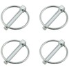 ZZHXSM 4PCS M8x50 M8 Carbon Steel Tractor Trucks Pin Ring