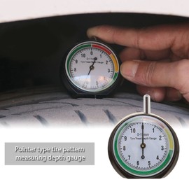 SING F LTD Professional Dial Type Tyre Tread Depth Gauge Portable Wheel Tyre Measurement Tool Range 0-11mm for Cars Motorcycles Trucks Off-Road Vehicles