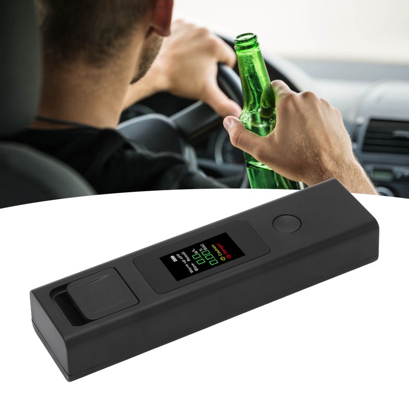 Portable Drunk Tester High Accuracy LCD Display Breathalyzer Rechargeable Air
