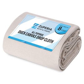 Canvas Drop Cloth for Painting (Size 4 x 50 Feet - Pack of 1) - Pure Cotton Painters Drop Cloth for Painting, Furniture & Floor Protection - All Purpose Thick Canvas tarp with Double Stitched Edges