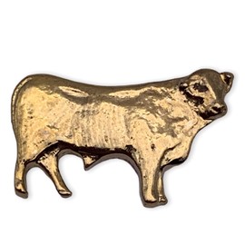 StockPins Gold Cow Lapel Pin – Handcrafted Cow Lapel Pin in Gold-Tone Finish. Perfect for Western Hats, Backpacks, and Jackets – Vintage Farm Animal Pin for Men and Women