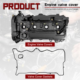 Engine Valve Cover with Gasket, Compatible with 2013 2014 2015 2016 2017 Honda Accord, 2015 2016 2017 2018 2019 Honda CRV, L4 2.4L, Replace# 12310RDFA01 123105A2A01