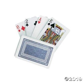 Fun Express Jumbo Playing Cards (5 1/4") - Toys - 12 Pieces