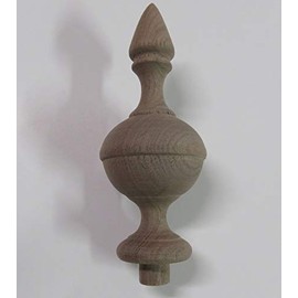 Wooden Finial Bed Post 5" Wood Choice Oak Maple Cherry Walnut or Mahogany #65 (Walnut)