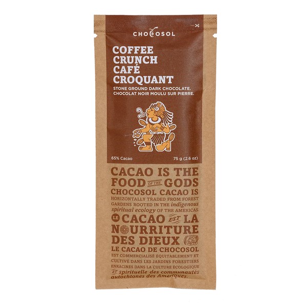 Chocosol Rustico Col Dark Chocolate Bar Coffee Crunch 65% 75g