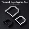Titanium D-Ring Key Holder with Screw Crossbar, Black, Easy Install