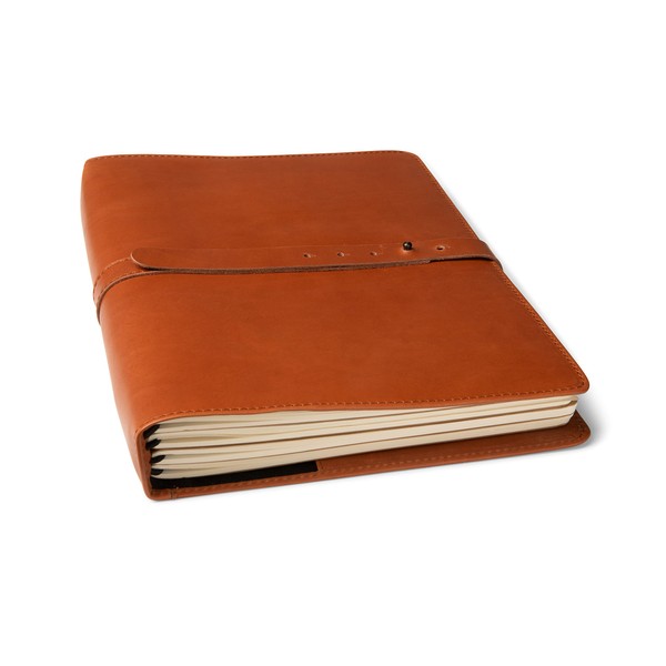 Theodore Large Top Grain Leather Legacy Journal or Recipe Notebook