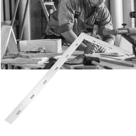 Right Angle Ruler, Stainless Steel 90 Degree L Shape Ruler,2 Different Scale Sizes Tool for Carpenter Engineer 1 Pcs (300mm*150mm)