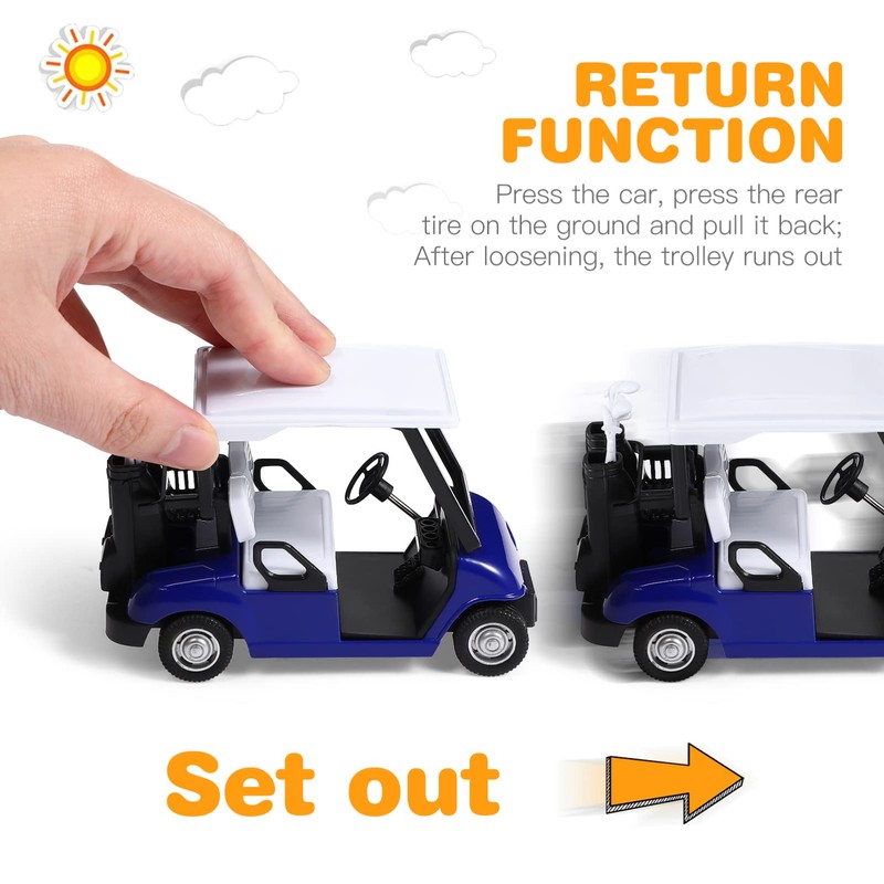 WINOMO Metal Cart Mini Model Die-Cast Pull Back Action Cart
