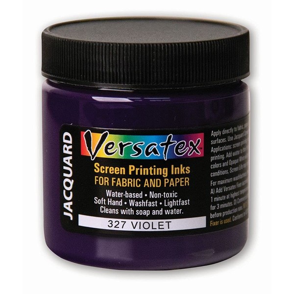 Versatex Print Ink by Jacquard, Semi-Transparent, Water-Based, 4oz Jar, Violet