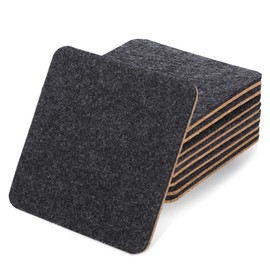 STOBAZA 8-Piece Absorbent Felt and Cork Coasters Set Double-Sided Drink Mats for Home Office and Coffee Shops for Protecting Furniture from Beverages