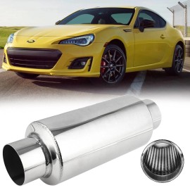 DREAMIZER 2.5 Inch Inlet Muffler Pipe Resonator Stainless Steel Weld-on For Mazda 2 3 6