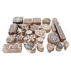 Royal Kraft Assorted Wooden Block Printing Stamps (Set of 25)