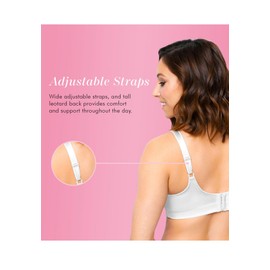 Exquisite Form Womens Intimate Apparel Side Shaping With Lace 5100548 Bra, White, 46C US