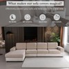 OHSIO Sectional Couch Covers, Wear Resistant Stretch Sofa Covers Washable
