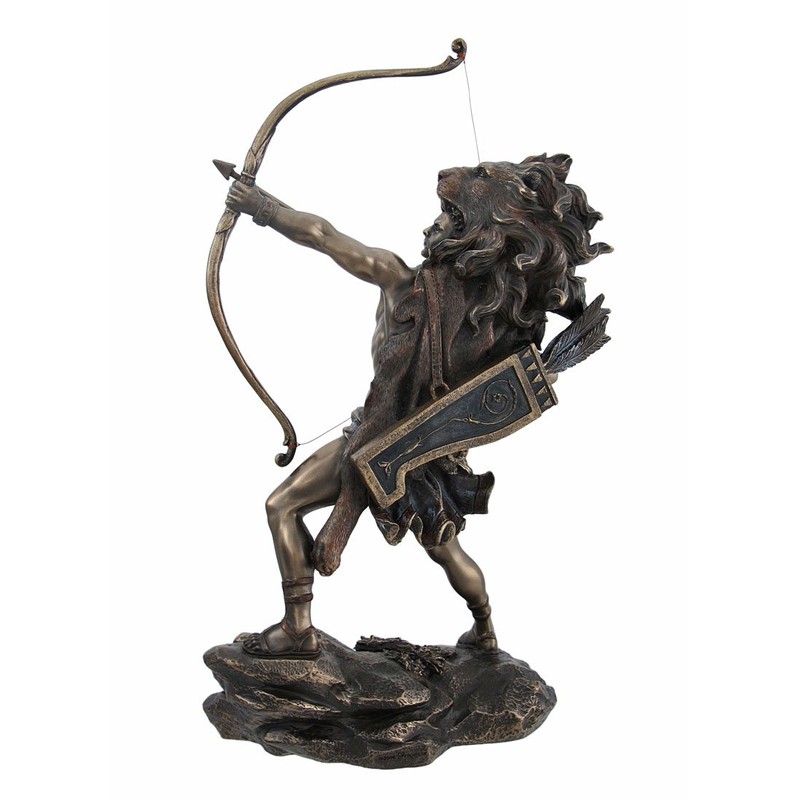Hercules Shooting Arrow Statue Sculpture Greek Myth