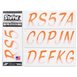 Whipline Orange/White 3" DOT Decal Kit Registration Numbers Vinyl Lettering Semi Truck Tractor Trailer Decals