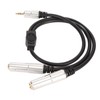 3.5mm to Dual 6.35mm Cable Male to Dual Female Plug