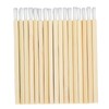 100pcs Disposable Lip Brush Nylon Fiber Bamboo Handle Lipstick Brush