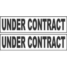 2-6x24 Under Contract Real Estate Rider Sign Black