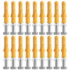 18 Pcs M8x55mm Coach Screws, Hex Head Screws, Wood Self Tapping Lag Screws for Masonry Concrete Brick Wall Fixings, with 18 Pcs Wall Plugs &18 Pcs Washers(M8x16mm), for TV Bracket Shelves Mounting