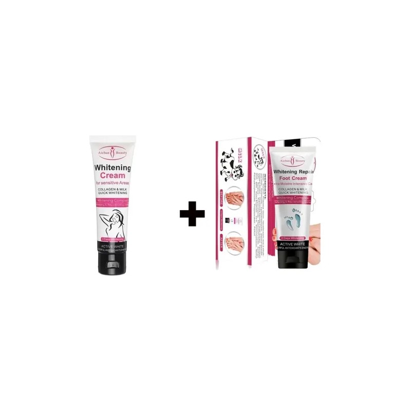 Crema Aichun Aclarante Corporal + Crema Aclarante Pies