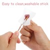 16pcs Nail Powder Applicator Brushes,Silicone Lip Brushes with Cap,Reusable Nail