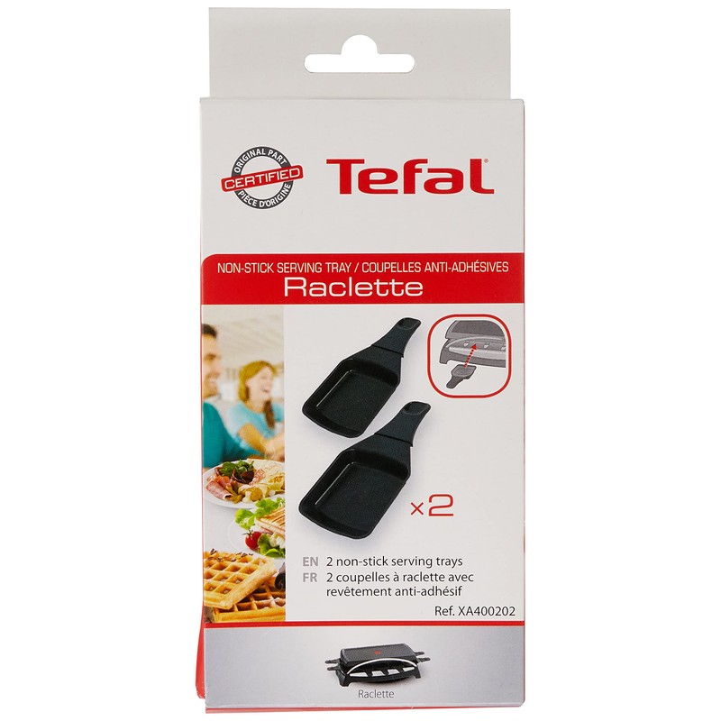 Tefal XA400202 Accessoires pour Raclette Lot de 2 Coupelles Carrées