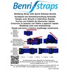 Webbing Strap with Quick Release Buckle, Pack of 2 (Rainbow,